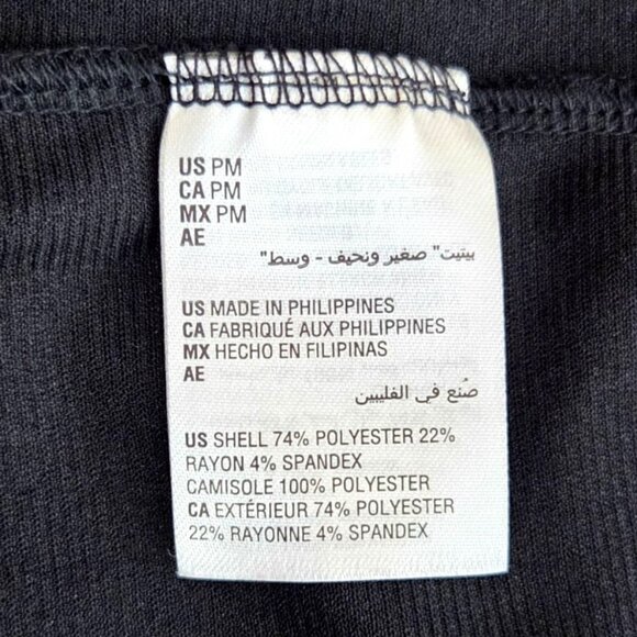 Black Lace Long Sleeve Top By INC Elegant Floral Pattern Keyhole Back Petite Med - Picture 7 of 7